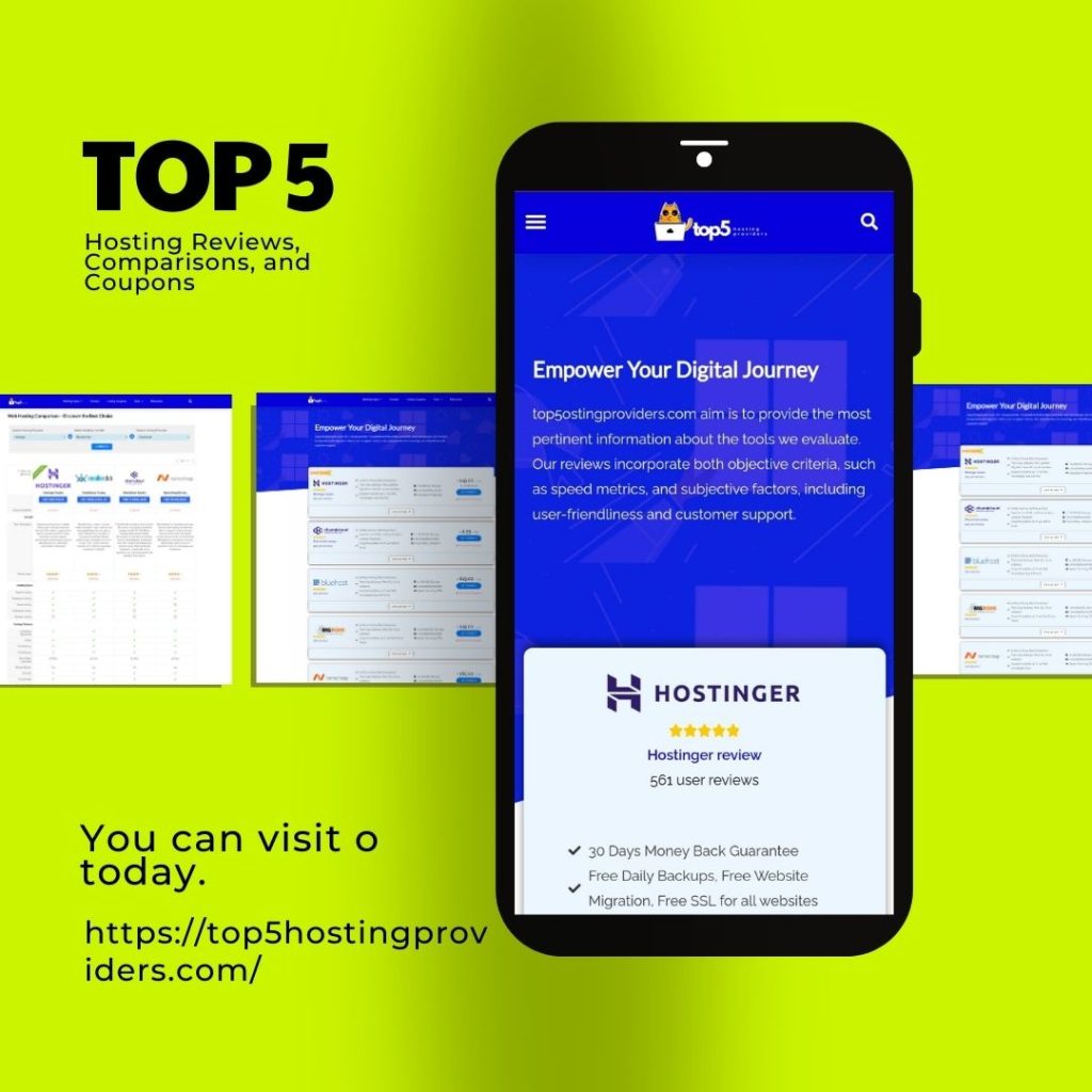 Top 5: Hosting Reviews, Comparisons, and Coupons